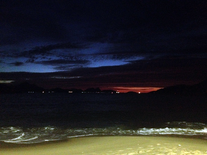 por do sol na praia vermelha rio de janeiro