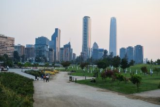 Parque público na cidade de Santiago do Chile