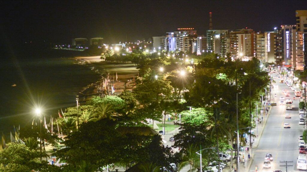 Vista aérea de Maceió a noite