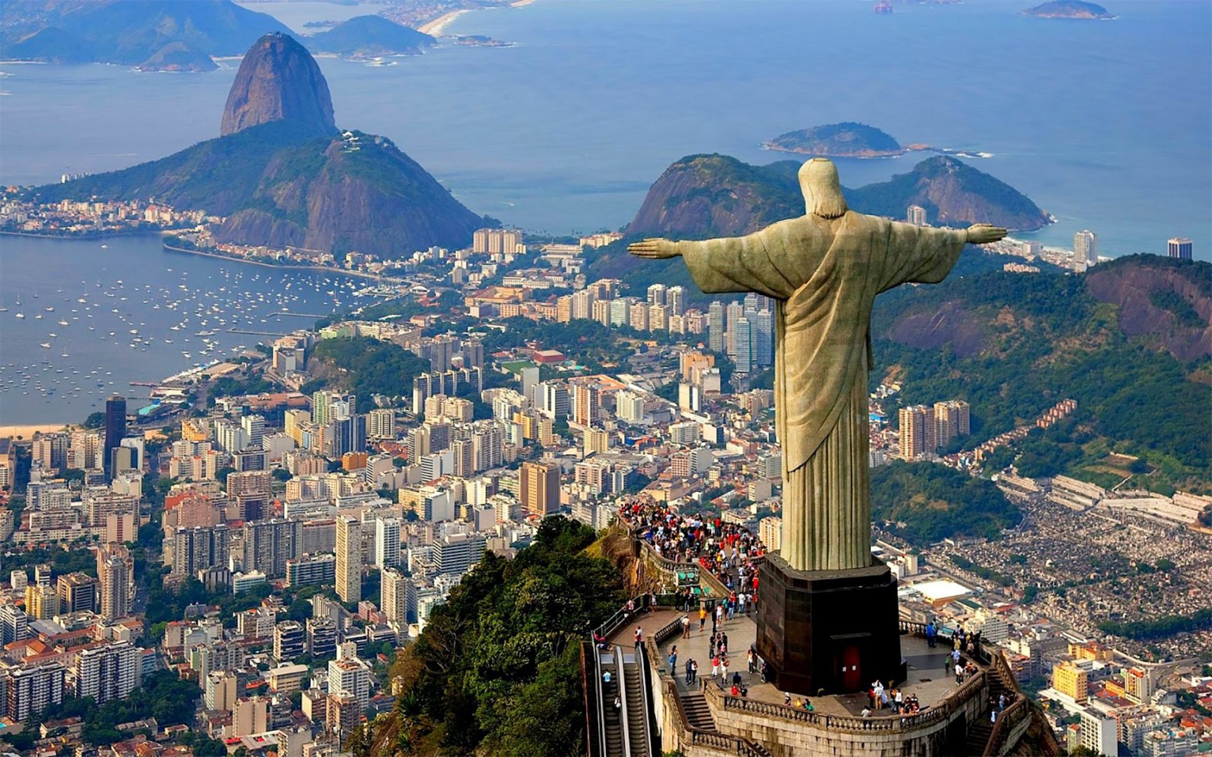 Panorâmica do Cristo Redentor no Rio de Janeiro