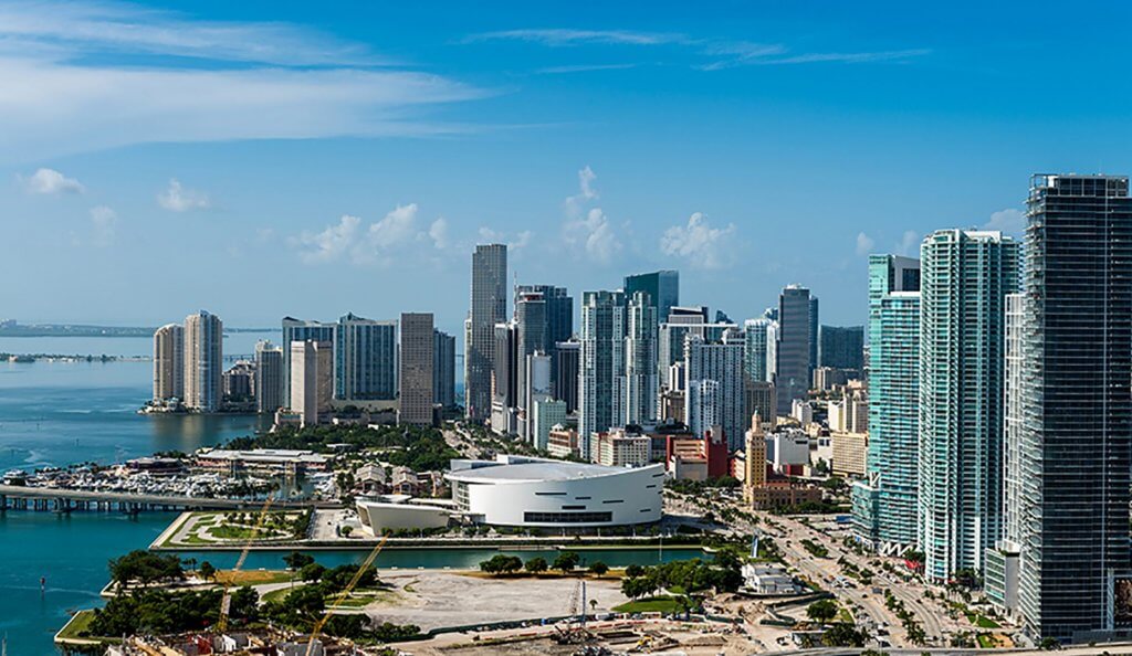 Vista dos prédios de Miami