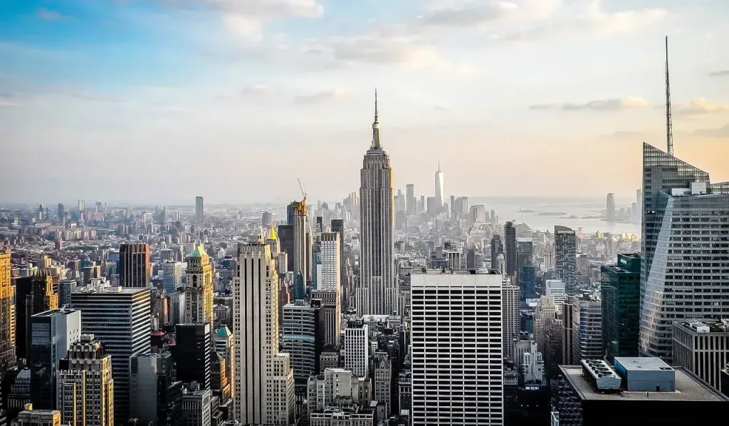 Vista dos prédios de Nova York