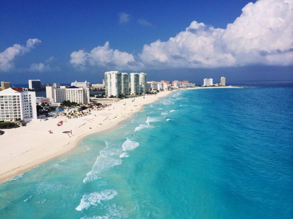 Orla da praia de Cancún
