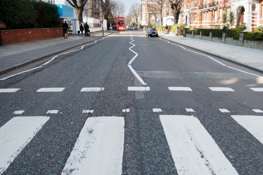 Faixa da Abbey Road dos Beatles em Londres