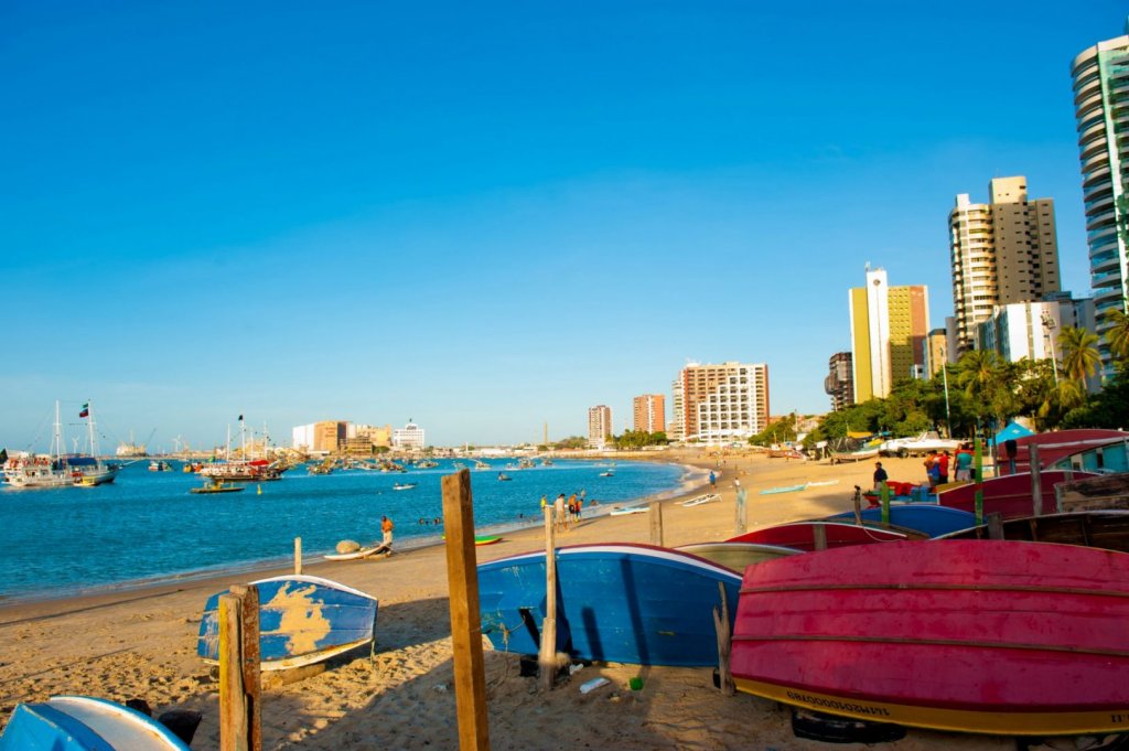 Praia na cidade de Fortaleza, Ceará