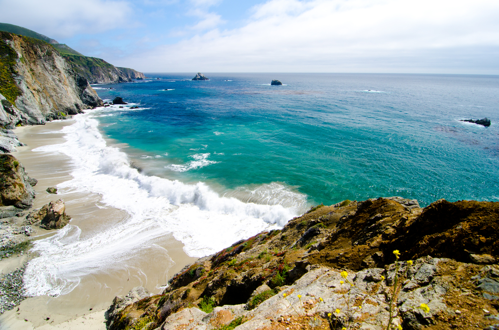 Praia paradisíaca na Califórnia, Estados Unidos