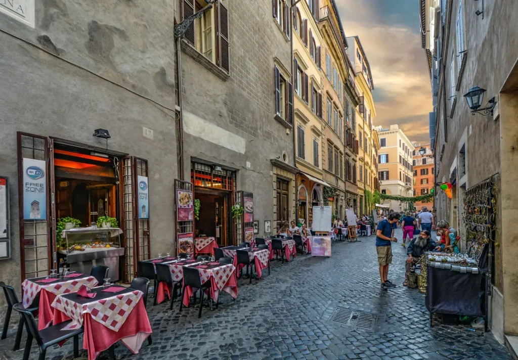 restaurante em rua de roma