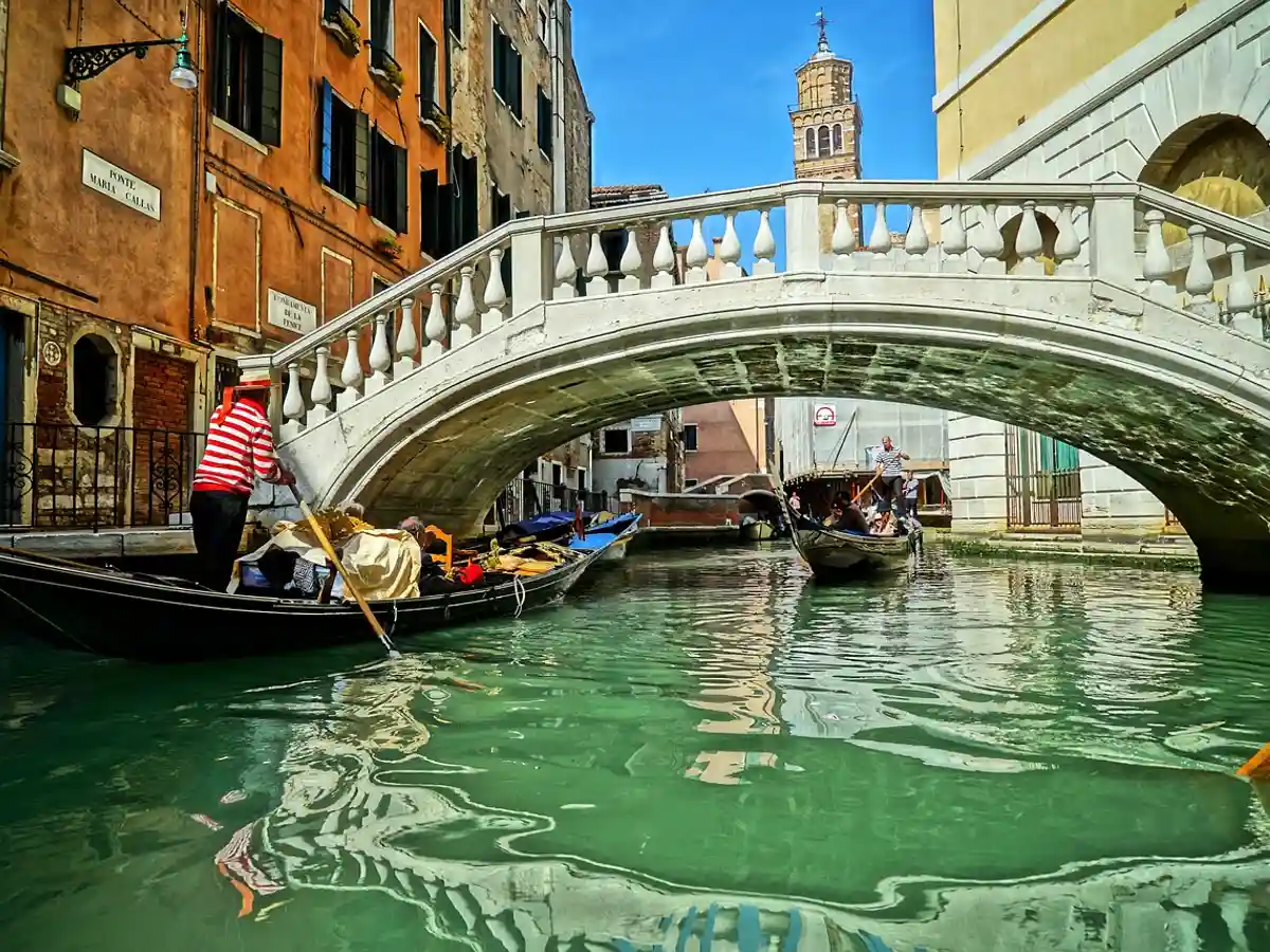 Pontos turísticos de Veneza, Itália.