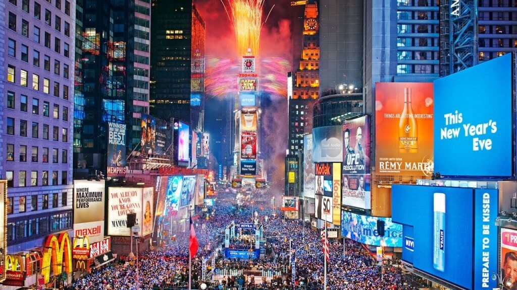 Natal em Nova York - ano novo na Times Square