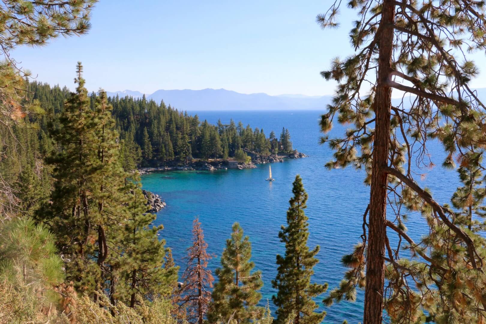 vista do Lake Tahoe nos EUA