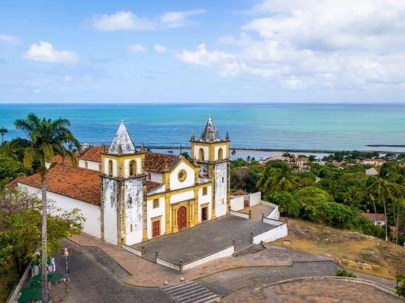 igreja na cidade de Olinda, próxima a Recife