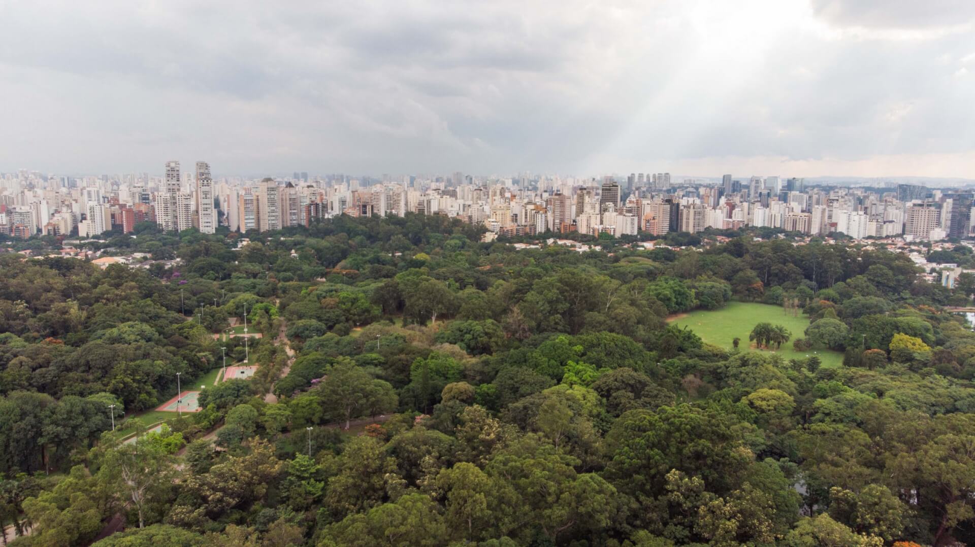 Vista aérea do Parque Ibirapuera
