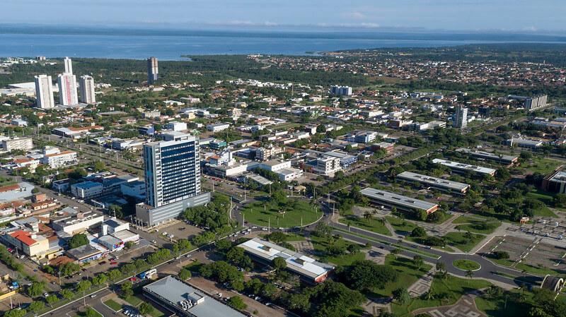 vista aérea da cidade de Palmas, Tocantins