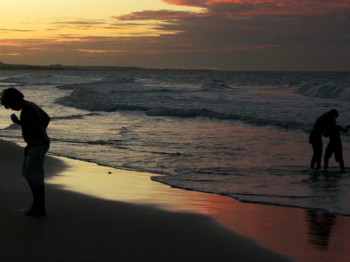 Praia do Cumbuco na baixa temporada em Fortaleza.